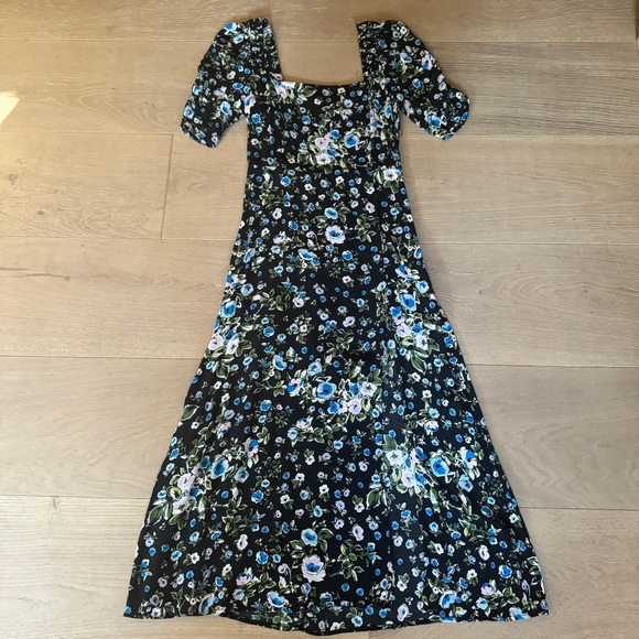 Zara Floral Print Mini Dress with side slit size XS - Picture 9 of 11